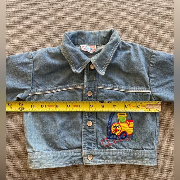 Catton Candy Vintage Denim Jacket with Train Embroidery - Picture 7 of 9